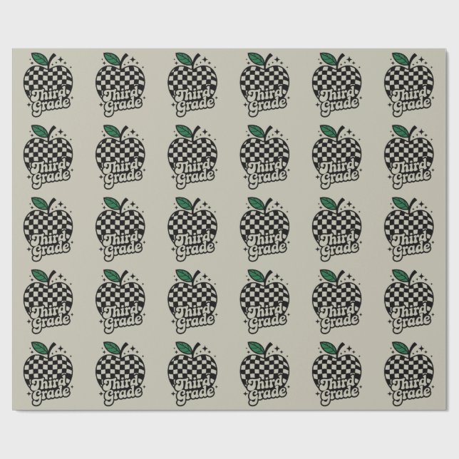 Lärare tredje Klass tredje Back to school Presentpapper (Platt)