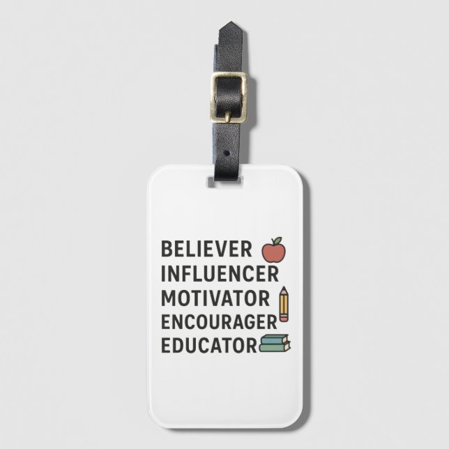 LÄRARE Trogen Influencer Motivator Uppmuntrar  Bagagebricka (Framsida vertikal)