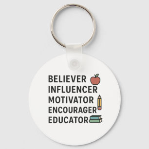 LÄRARE Trogen Influencer Motivator Uppmuntrar Nyck Nyckelring