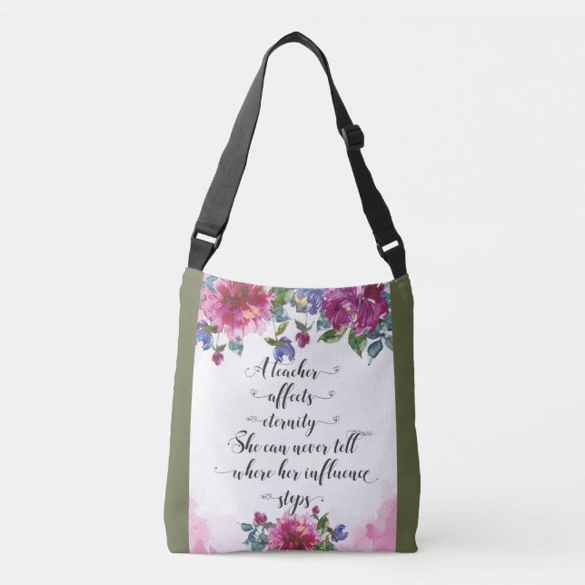 Lärare Typografi Back to school Pension Gift Axelväska (Framsida)