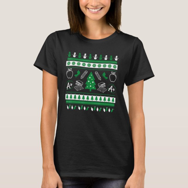 Lärare Ugly jul Sweater Instructor Elementa T Shirt (Framsida)