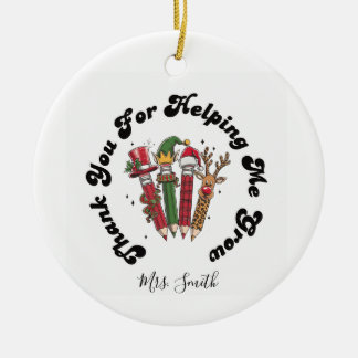 Lärare uppskattar julprat julgransprydnad keramik
