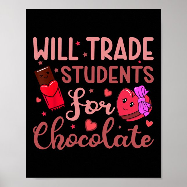 Lärare Valentine byter elever mot choklad Poster (Framsidan)