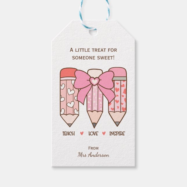 Lärare Valentine En liten godsak till någon söt Presentetikett (Framsidan)