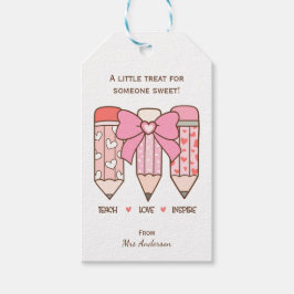 Lärare Valentine Ett litet traktamente till någon  Presentetikett