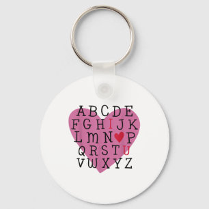 Lärare Valentine I Kärlek U Alphabet I Kärlek Du I Nyckelring
