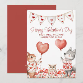 Lärare Valentine till klass Julkort