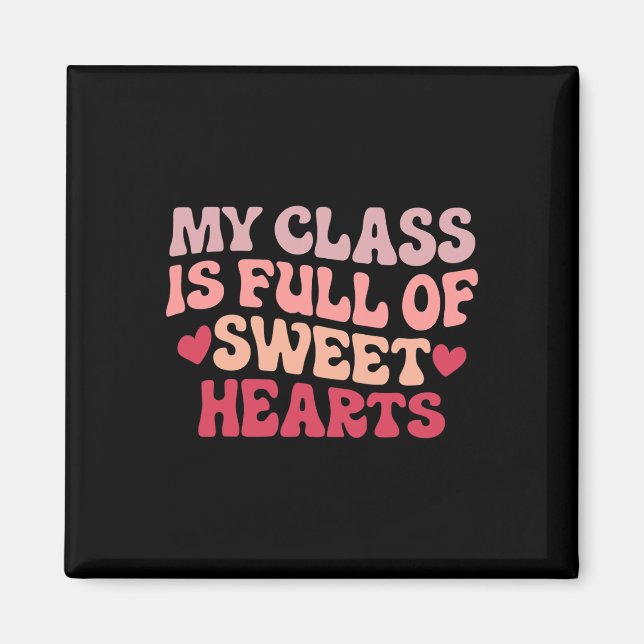 Lärare Valentines Back to school 100 Scho-dagar Magnet (Framsidan)