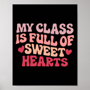 Lärare Valentines Back to school 100 Scho-dagar Poster