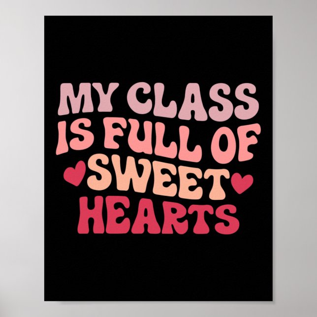 Lärare Valentines Back to school 100 Scho-dagar Poster (Framsidan)