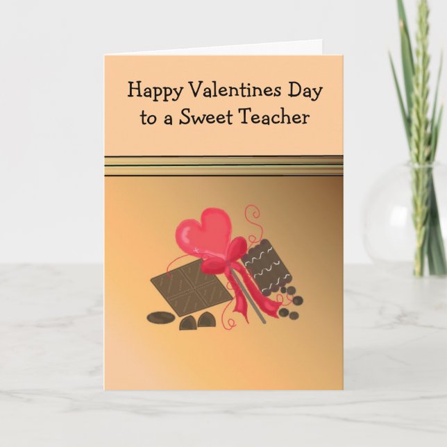 Lärare Valentines day Design Helgkort (Framsida)