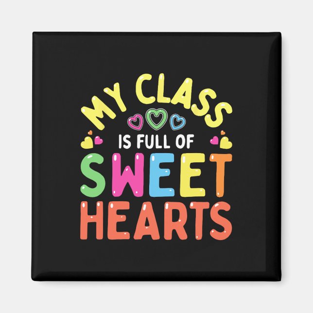 Lärare Valentines day Kärlek My Sweet Studenter Magnet (Framsidan)