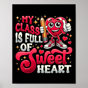 Lärare Valentines day Shirt Min Cl är Fullt av Sve Poster