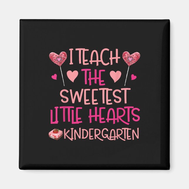 Lärare Valentines day Sweethearts Kindergarten Te Magnet (Framsidan)