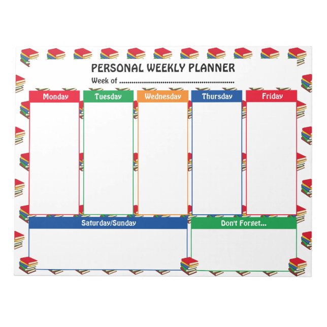 LÄRARE VECKLIGEN ATT GÖRA LIST | BOKAR Tear Away Anteckningsblock (Framsida)