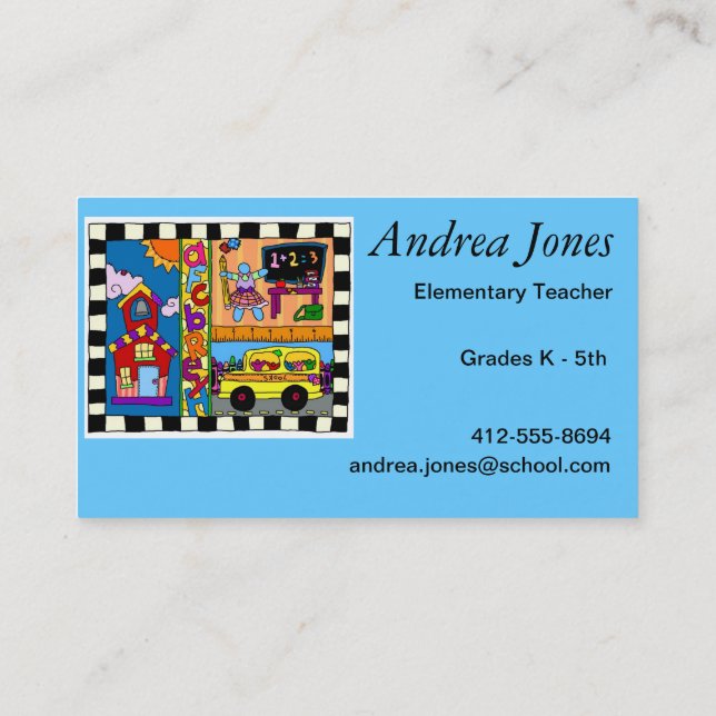 Lärare vet bäst visitkort (Baksida)