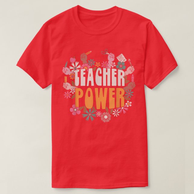 Lärare Vibes Back to school Lärare T Shirt (Design framsida)