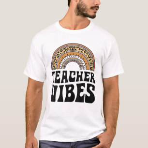 Lärare Vibes första dag Back to school Leopard Rai T Shirt