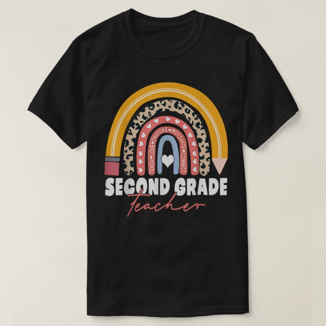 Lärare vid andra Klass, andra Klass Back to school T Shirt (Design framsida)