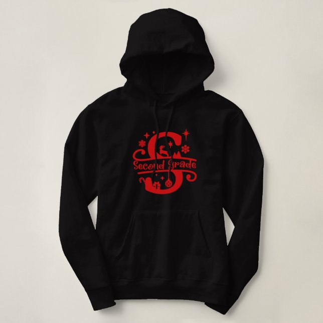 Lärare vid andra Klass, God jul, Julafton, Santa's T Shirt (Design framsida)
