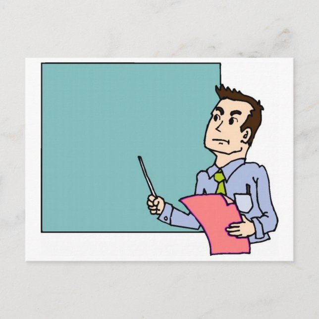 Lärare vid Blackboard Vykort (Framsida)