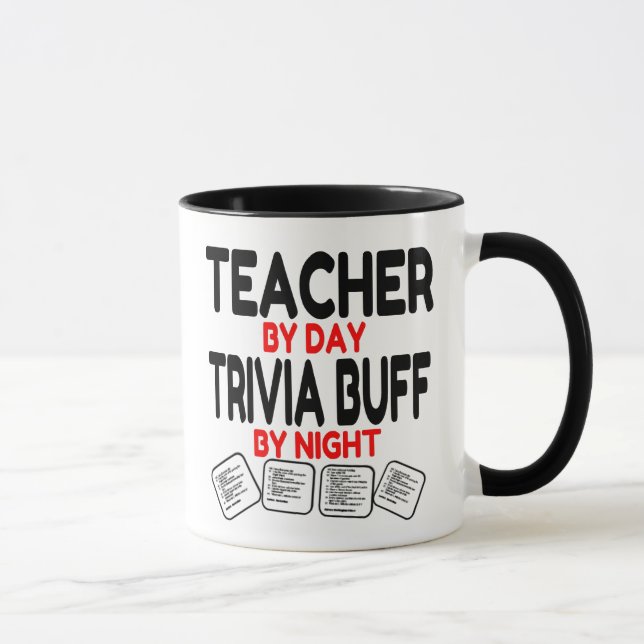 Lärare vid dag Trivia Buff vid natten Mugg (Höger)