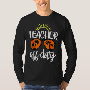 Lärare vid Duty Sunglasses Beach Summer Sunset T Shirt