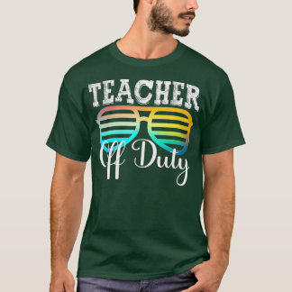 Lärare vid Duty Sunglasses Handflatan Träd Beach T Shirt