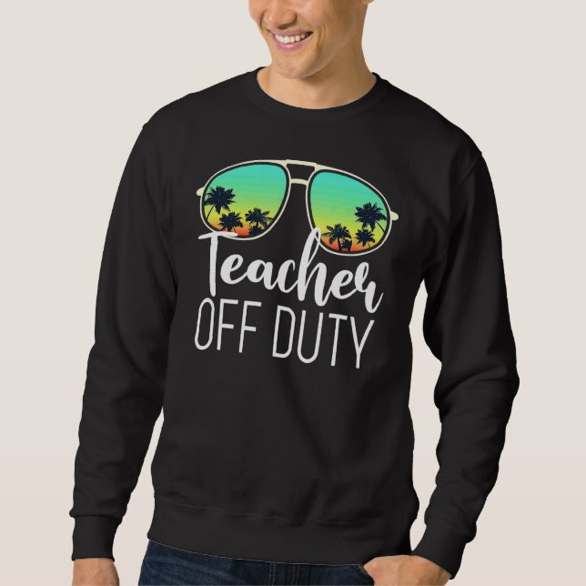Lärare vid Duty Sunglasses Handflatan Träd förra d Lång Ärmad Tröja (Framsida)