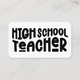 Lärare vid enkel högskola visitkort