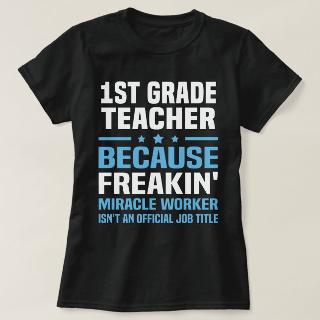 Lärare vid första Klass T Shirt (Design framsida)