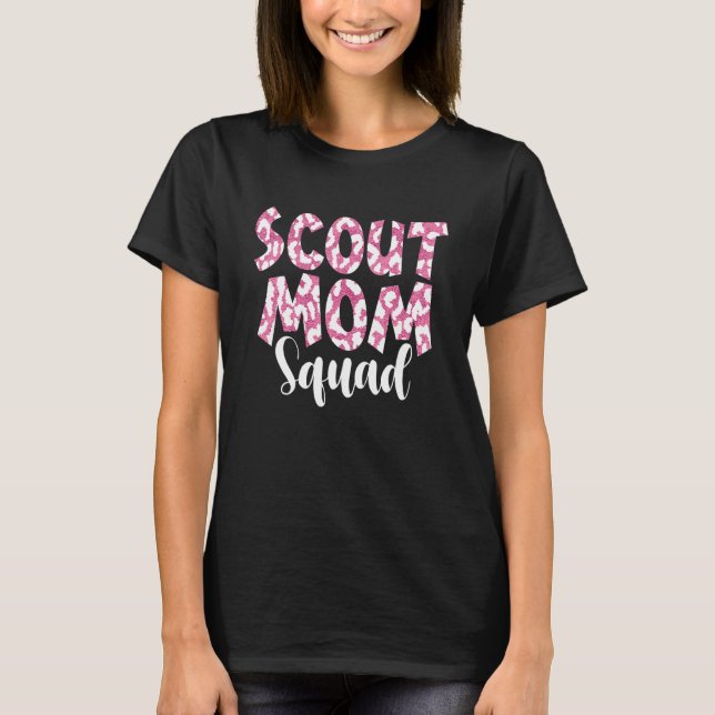 Lärare vid Leopard Scout Mamma Squad Back to schoo T Shirt (Framsida)