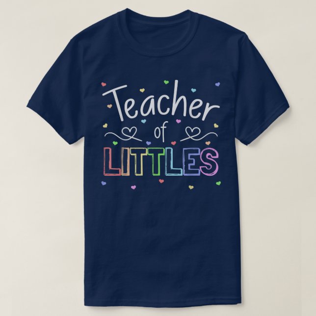 Lärare vid Littles Daycare Prek Kindergarten Teach T Shirt (Design framsida)