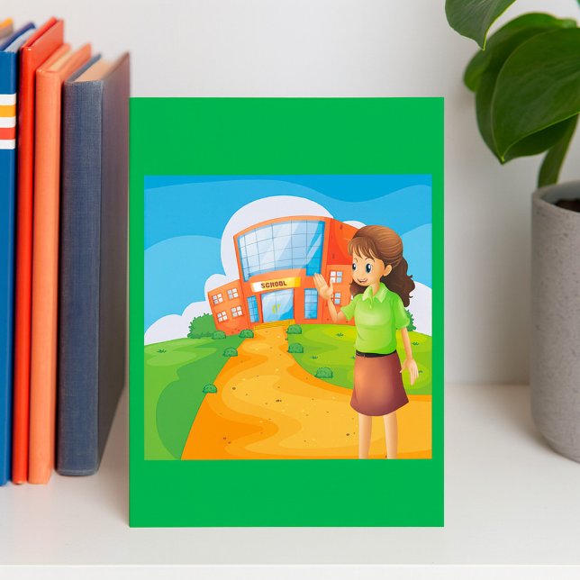 Lärare vid skolinbjudningar inbjudningar (Skapare uppladdad)