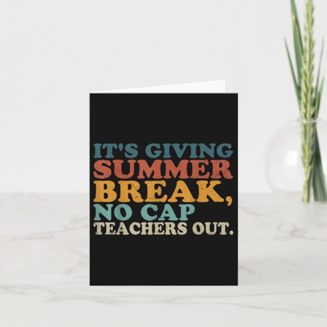 Lärare vid sommaruppehållet sitt Ge sommaruppehåll Kort (Framsida)