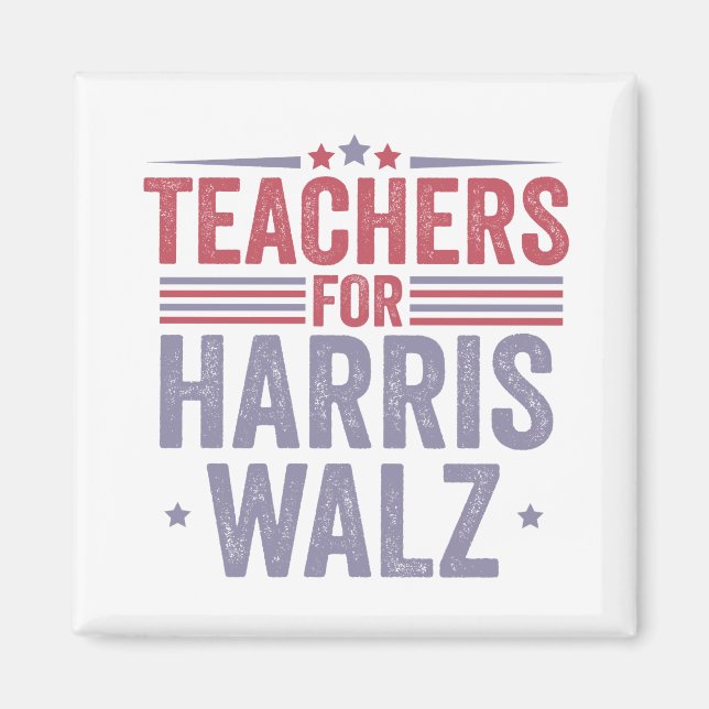 Lärare vid valet i Harris Walz Back to school Magnet (Framsidan)