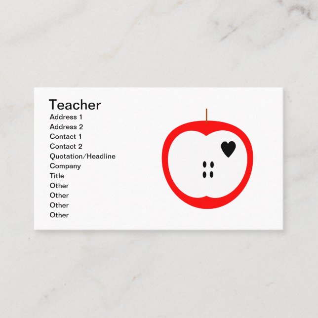 Lärare Visitkort (Framsida)