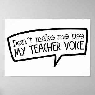 Lärare Voice Tal Bubble Education Poster