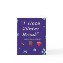 Lärare Winter Break Card
