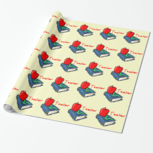 LärareApple bok som slår in papper Presentpapper