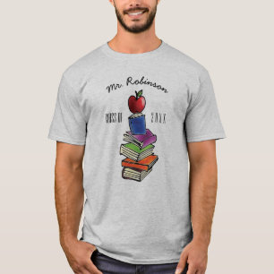 Läraregåvan från klassificerar Apple med bokbun T Shirt