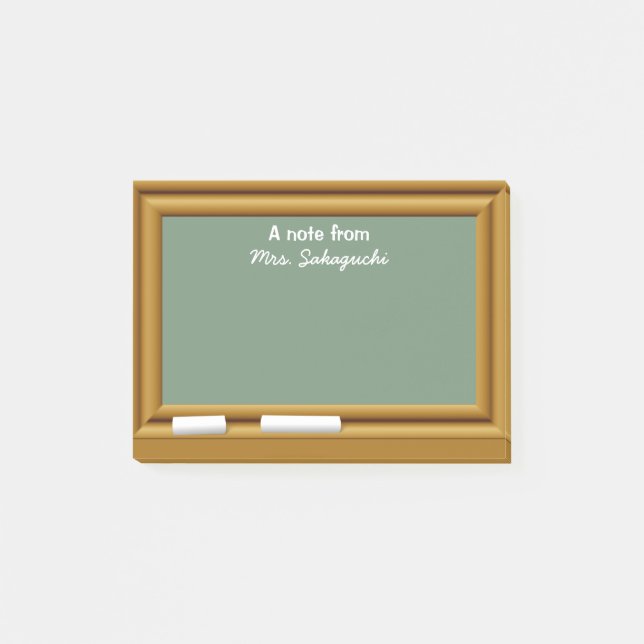 Läraregåvan personifierade en notera från den post-it block (Framsida)