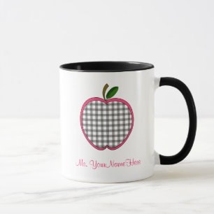 Läraremugg - kolGingham Apple Mugg