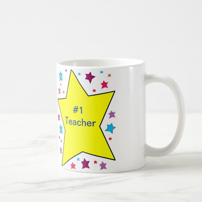 Läraremugg med ljusa stjärnor kaffemugg (Höger)