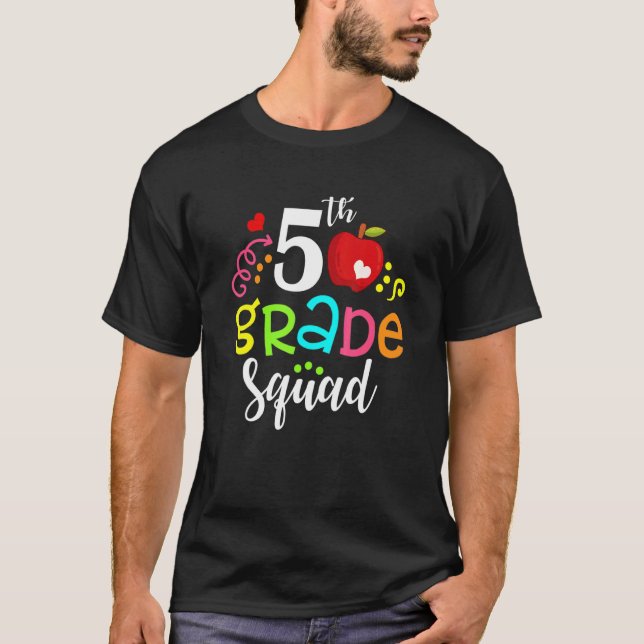 Läraren Back to school vid femte Klass-torget Stud T Shirt (Framsida)