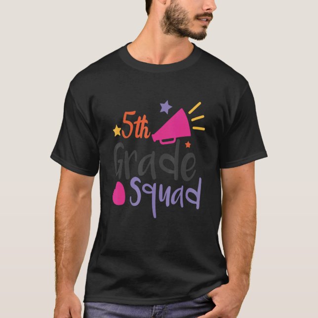 Läraren Back to school vid femte Klass-torget Stud T Shirt (Framsida)