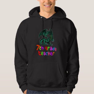 Läraren Dragon Älskare Gam back to school vid 7:e Hoodie
