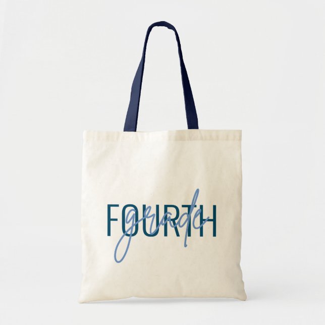 Läraren ger fjärde Klass ett Klass modernt skript Tygkasse (Framsidan)