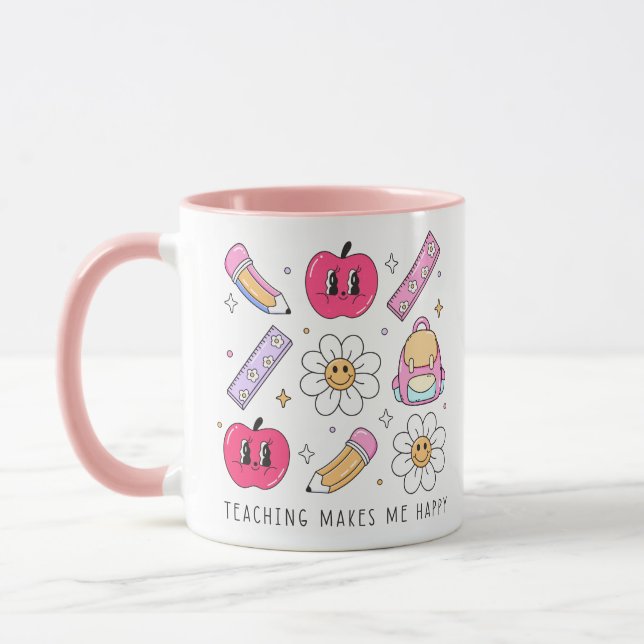Läraren ger mig Lycklig Mugg gåvor till lärare (Vänster)