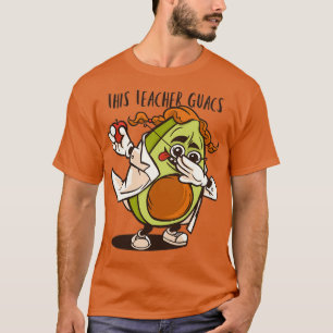 Läraren Guacs Funny Dabbing Avocado Teacher C T Shirt